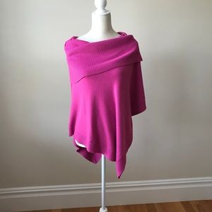 BCBG MaxAzria Pink Knit Poncho